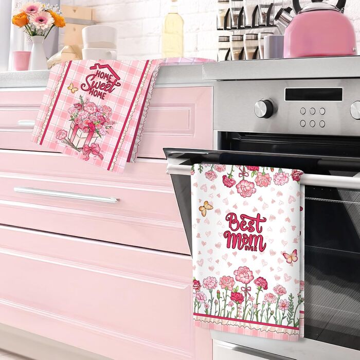 Кухонні рушники, бавовна, 4 шт., кухонні рушники, 100 бавовна. Осінній набір кухонних рушників. Багатофункціональні високоякісні кухонні рушники для сушіння рушників 50 x 70 см (День матері)