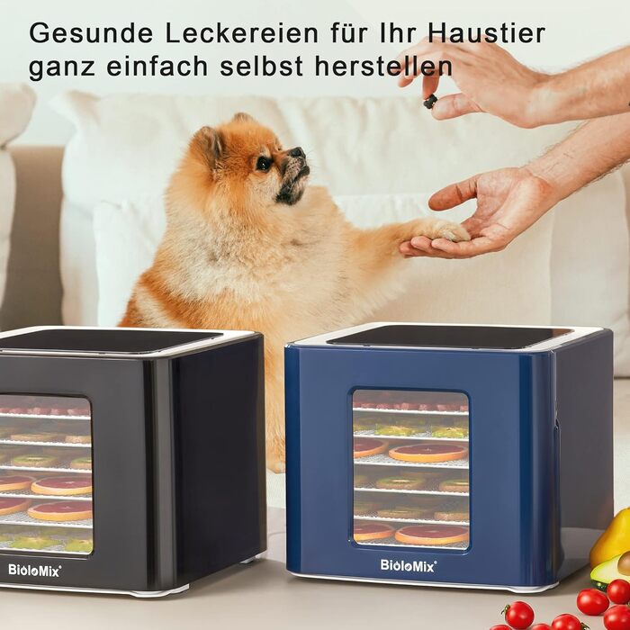 Дегідратор на 6 полиць, 450 Вт, чорний Biolomix