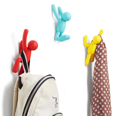 Вішалки-гачки buddy 3 шт. різнокольорові яскраві Umbra