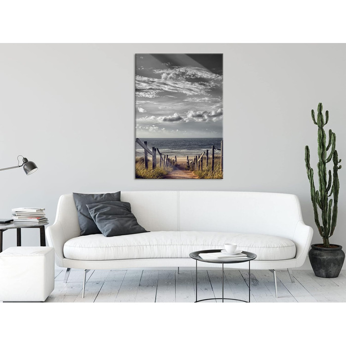 Скляна картина біля моря 60 x 80 см Pixxprint