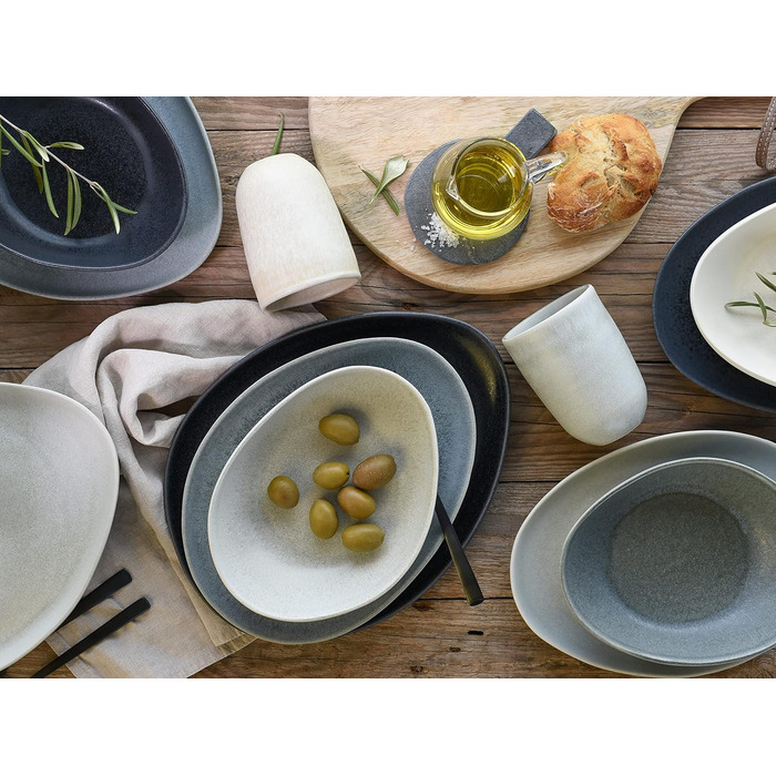 Серія PIETRA, набір посуду, набір тарілок Набір тарілок 27 х 20 х 3 см (16 шт. , комбінований сервіз 16 шт. ), 22139