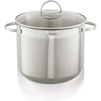 Каструля 10 л з нержавіючої сталі зі скляною кришкою 26 см KHG