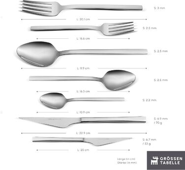 Набір столових приборів Karaca Sedir Elegance на 12 персон, 84 предмети - Високоякісні столові прибори з нержавіючої сталі 18/10