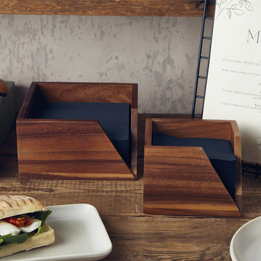 Диспенсер для салфеток 18.6*18.6*h 10 см, Acacia Wood, Genware