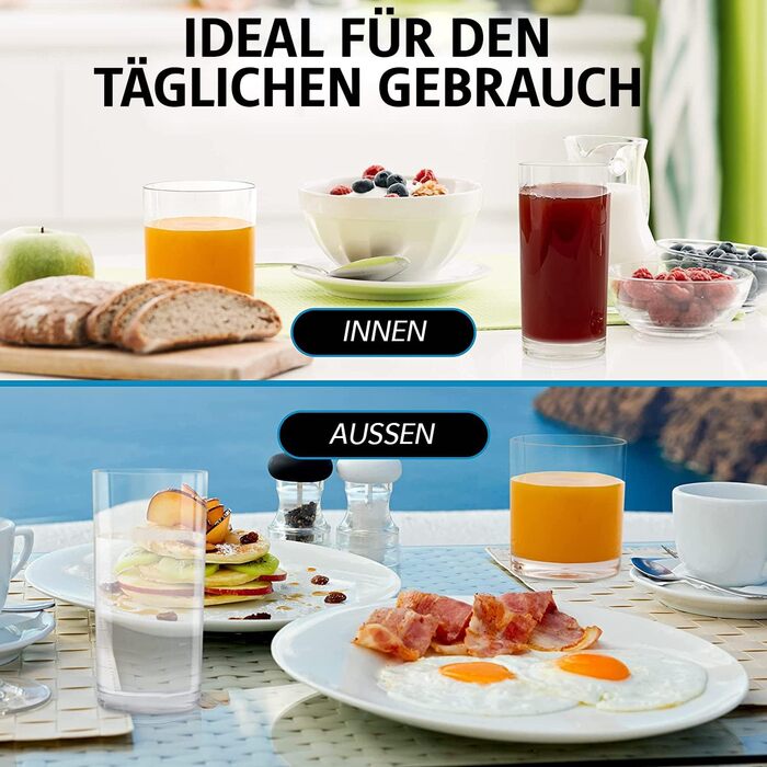 Набір пластикових склянок 350 мл та 450 мл, 8 предметів Zulay