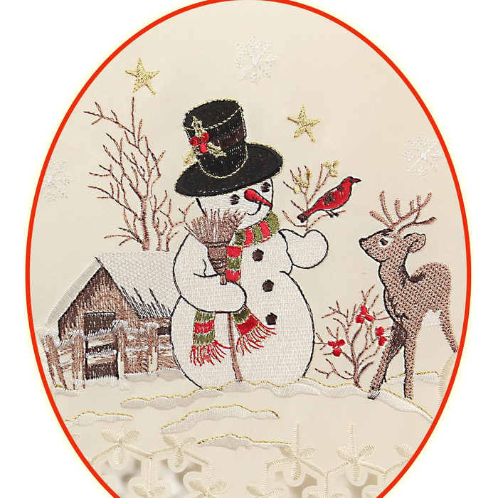 Різдвяна скатертина 38 x 108 см, овальна HanaQi