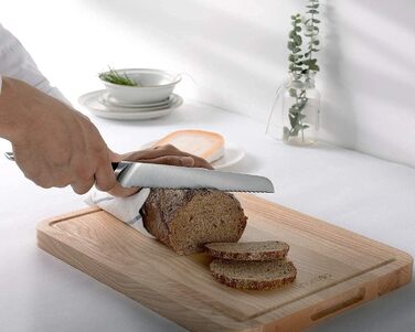 Кухонный нож Острый нож для мяса Профессионально выкованный из импортной высокоуглеродистой нержавеющей стали с красивым магнитным держателем для ножей - Метеорит (8-дюймовый хлебный нож), 7 Santoku Knife