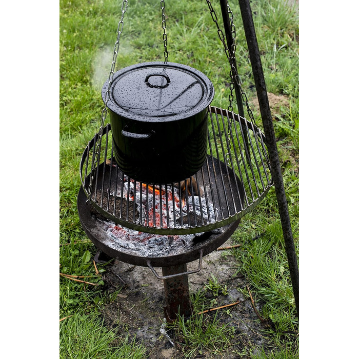 Крышка для кастрюли 32 см эмалированная, черная Riess