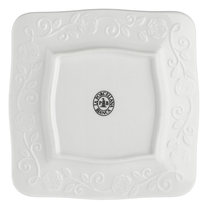 Тарілка квадратна La Porcellana Bianca FLORENTINA, порцеляна, 20 х 20 см