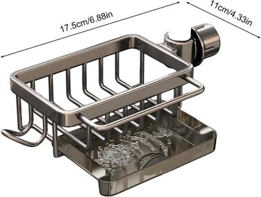 Тримач для губки для кухонного змішувача, сірий Generic