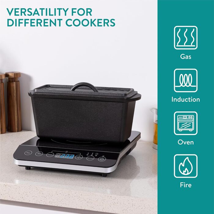 Чавунна форма для випічки з кришкою 34 см Navaris