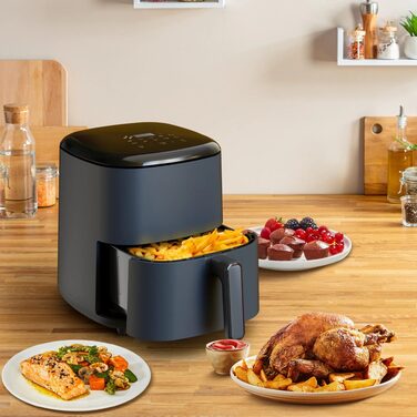 Tefal Мультипіч Easy Fry Max, 1500Вт, чаша-5л, сенсорне керув., 10 програм, пластик, чорний