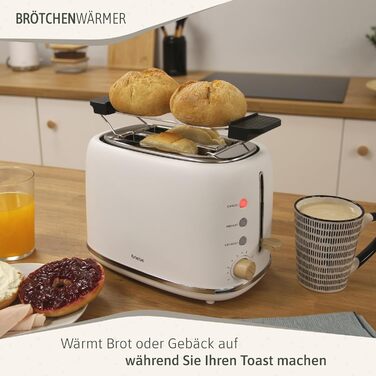 Електрочайник 1,7 л та тостер на 2 слоти, набір 2 предмети, білий Nordic Briebe