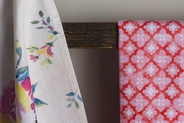 Набір із 3 багатоцільових кухонних рушників Maison d&39 Hermine Rural Christmas, 100 бавовна Барні рушники День подяки/Різдво (50 см x 70 см) (Рожевий сад)