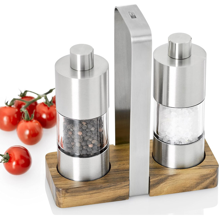 Набір млинів для перцю та солі 13 см на підставці, 3 предмети Menage Classic AdHoc