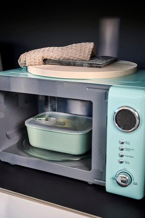 Набір банок для зберігання продуктів 3 шт. и EasyClip Миска з кришкою та закриттям Підходить для мікрохвильової печі, пароварки, холодильника та морозильної камери 2 x 450 мл 1000 мл (Nordic Black)