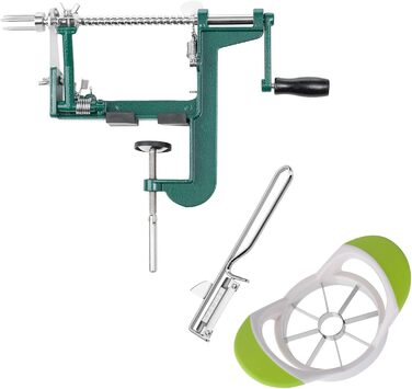 Яблучна очищувач/різак/серцевина Westmark, з присоскою, 30,5 x 10,5 x 13 см, нержавіюча сталь/алюміній, apple dream, зелений/сріблястий, 11442260 (набір із 3 шт. )