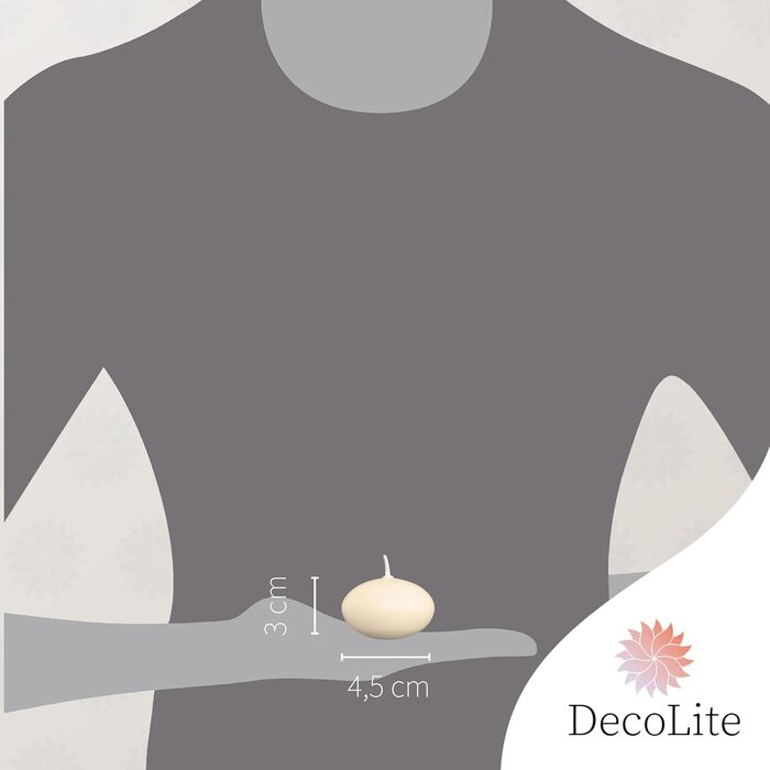 Плаваючі свічки 30 x 45 мм. 24 шт. DecoLite