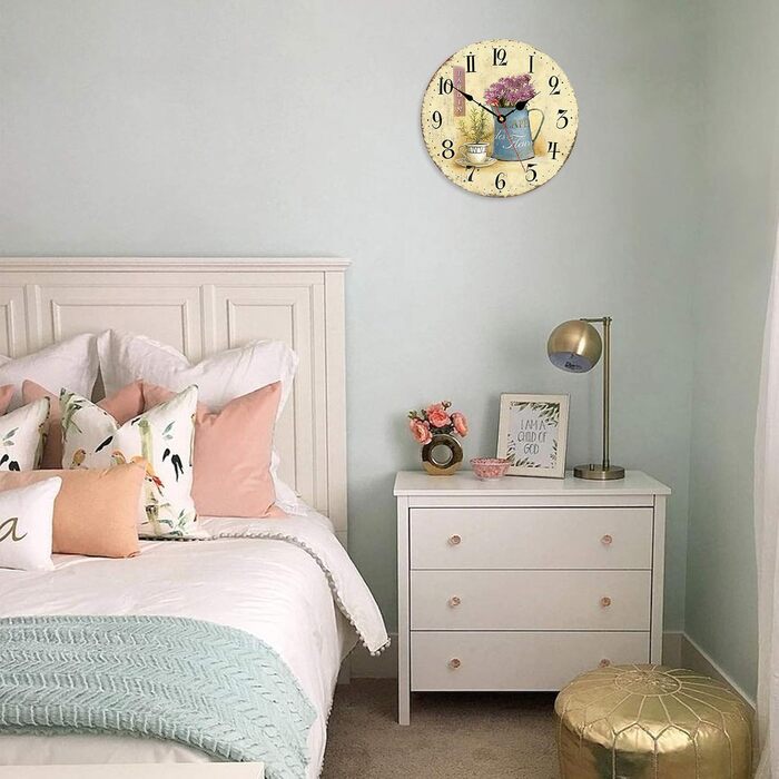 Настінний годинник з ретро-квітковим візерунком Toudorp