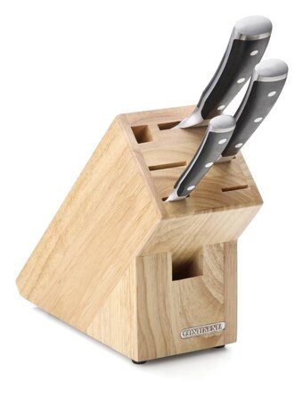 Підставка для ножів на 7 предметів, каучукове дерево 20 х 9 см Continenta