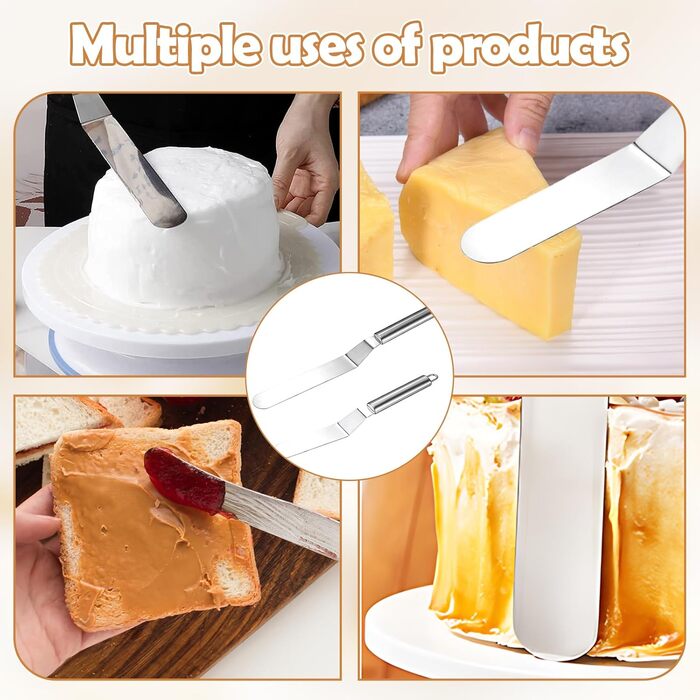 Лопатка для торта с 4 пластиковыми скребками kaiyaya