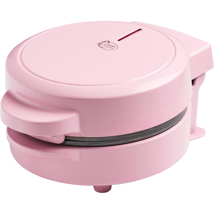 Міні-вафельниця з принтом сніговика 550 Вт, рожева Bestron