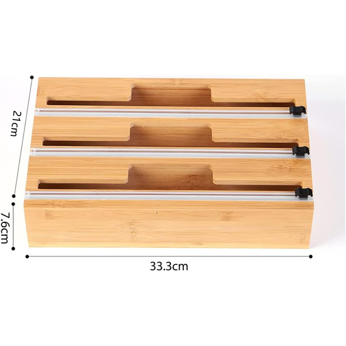 Диспенсер для рулонів фольги 30,7 см потрійний, бамбук DOSYEN