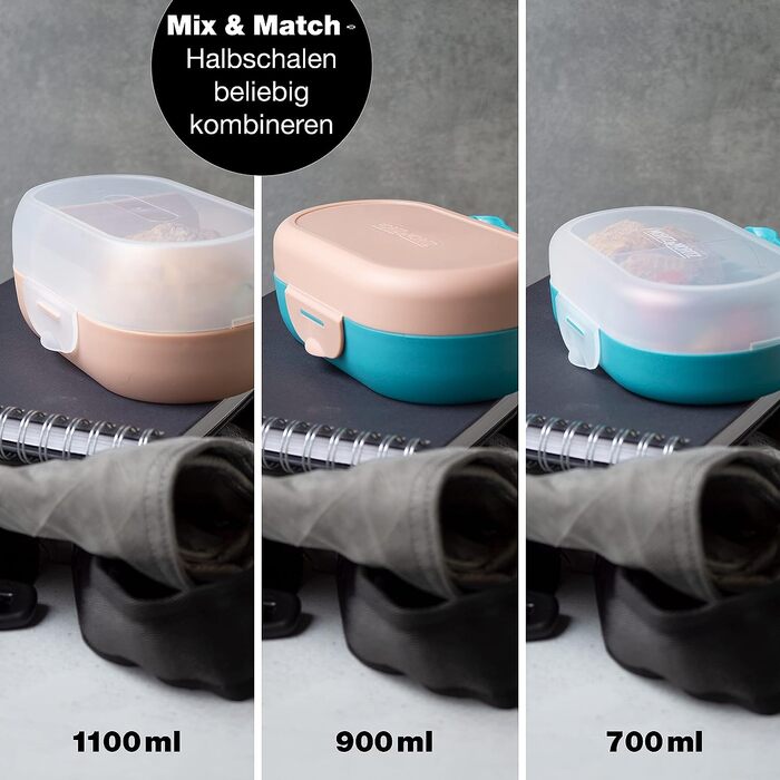 Набір дитячих ланч-боксів, 3 предмети, різнокольорові Moritz & Moritz