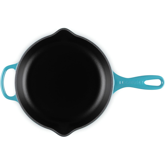 Чавунна сковорода LE CREUSET Signature, кругла, Ø Для всіх типів плит, вкл. підходить для індукції, 1,93 кг, гранатовий, 20182239490422 (карибський, 23 см)