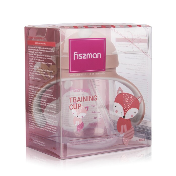 Пляшка для води Fissman 260 мл з трубочкою (6903)