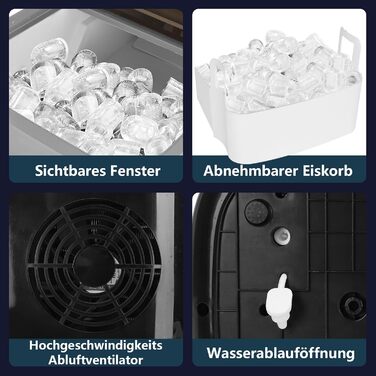 Льдогенератор 1,5 л 130 Вт Aigostar