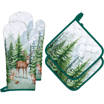 розмір: рукавичка для духовки*2 + прихватка*2