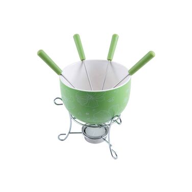 Набір для приготування шоколадного фондю Fissman MINI GREEN 6 предметів (6307)