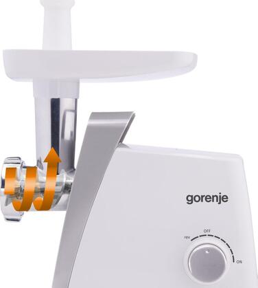 Gorenje Мясорубка, 1600Вт, 2,2 кг/мин, 2 решетки, пластик, белый