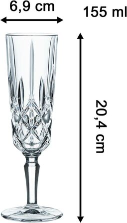 Набір келихів для шампанського 155 мл, 6 предметів, Noblesse Nachtmann