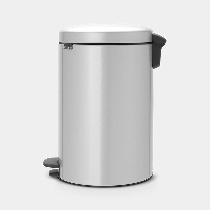 Сміттєвий бак з педаллю 20 л безшумний сірий металік NewIcon Brabantia