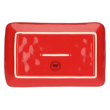 Блюдо сервірувальне прямокутне Rose&Tulpani Milano CONCERTO CORALLO, керамограніт, корал, 20 х 13 см