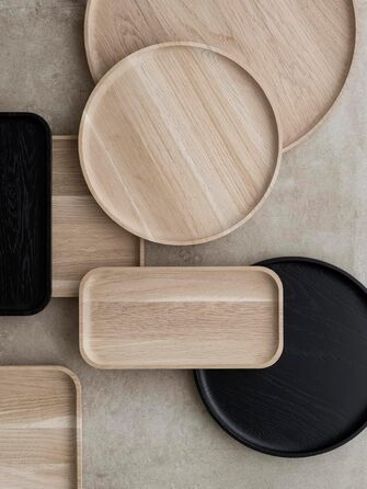 Піднос сервірувальний 30 x 40 x 2 см, чорний Oku Blomus