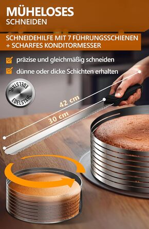 Набір для нарізки тортів з нержавіючої сталі, 3 предмети 4smile