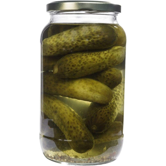 Банка 1 л с завинчивающейся крышкой серебристая, (золото), 6 шт mikken