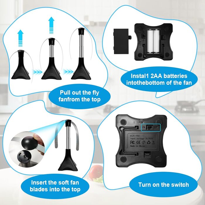 Портативный вентилятор для отпугивания насекомых 2 шт CATGIFF