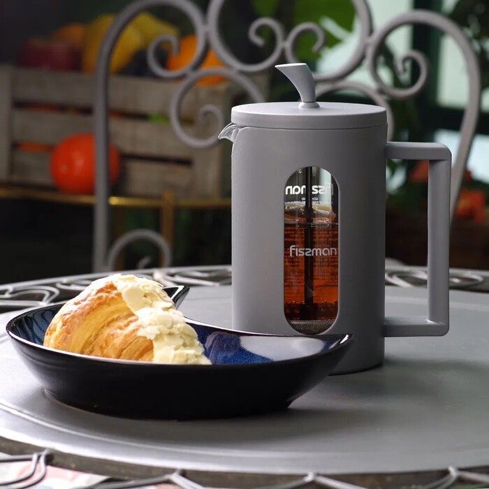 Заварювальний чайник з поршнем Fissman MAROCCHINO 800 мл скляна колба (9087)