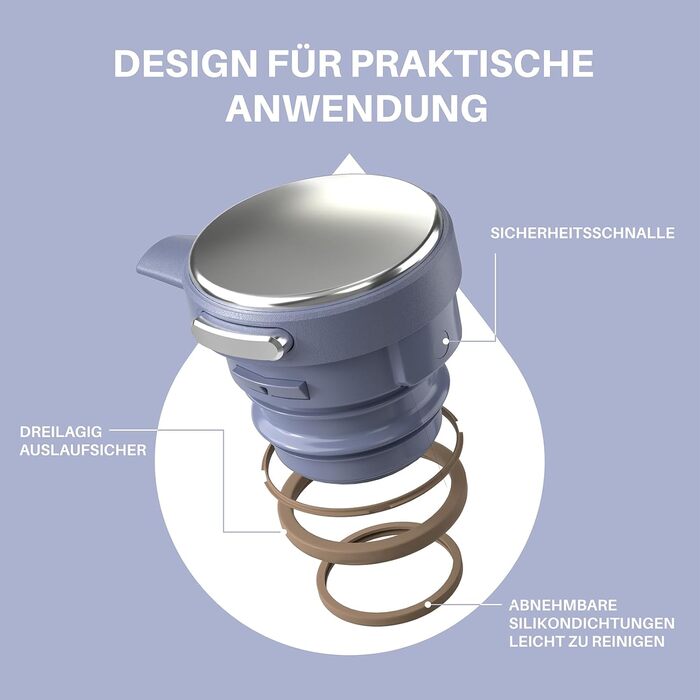 Термос-кофейник 2 л, морской голубой Ideus