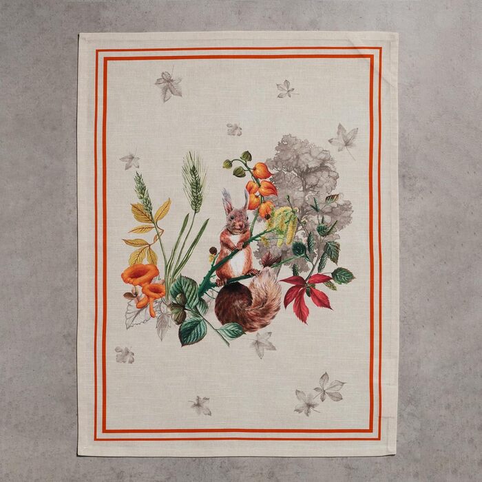 Набір з 3 багатоцільових кухонних рушників Maison d&39 Hermine Сільське Різдво зі 100 бавовни Барні рушники День подяки/Різдво (50 см x 70 см) (12 - Recolte)