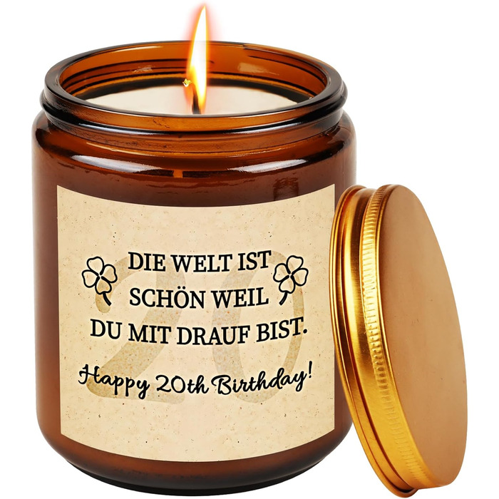 ТУЗЕЛІЯ. Іменинниця - Свічки Подарунок для іменинниці - Подарунок для жінки, дівчини, сестри, доньки - Подарунок на день народження найкращої подруги - Ароматичні свічки у склянці - Аромат лаванди Один розмір (20, один розмір)