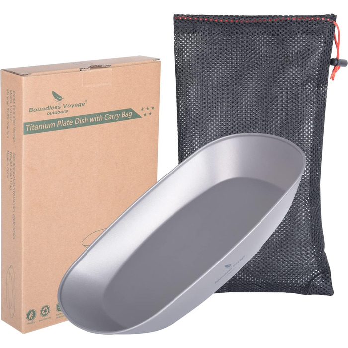 Титанова тарілка для кемпінгу iBasingo
