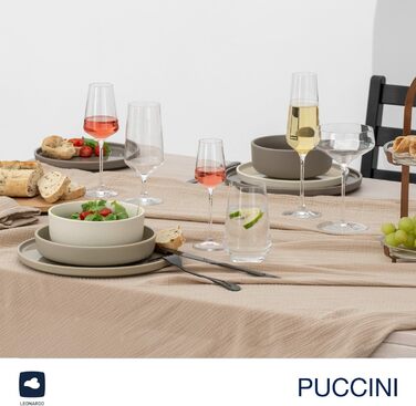 Келихи для рислінгу LEONARDO HOME PUCCINI (набір з 6 шт.) Келихи для вина, стійкі до подряпин (400 мл) Можна мити в посудомийній машині та довговічні Вічні келихи для білого вина Сучасний дизайн Келих для рислінгу Puccini 069540 6 келихів (келих для шампа