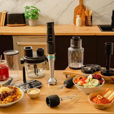 Ручний блендер 1500 Вт Katana TotalDestroy з аксесуарами, набір 7 предметів Full B Cecotec