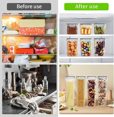 Контейнери для зберігання продуктів Hibisaws, 12 предметів, з кришками, контейнери для заморожування, коробки для продуктів, без BPA та 100 герметичні, прозорі, 6 x 1 л та 6 x 0,5 л, коробки для приготування їжі, набір Tupperware (22)