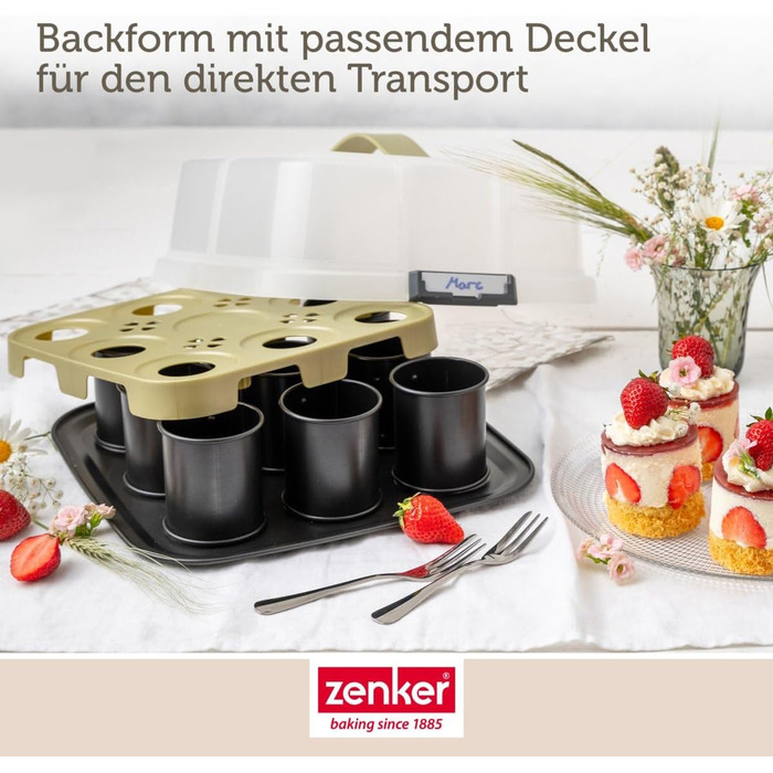 Форма для выпечки на 9 тарталеток с крышкой для транспортировки Zenker
